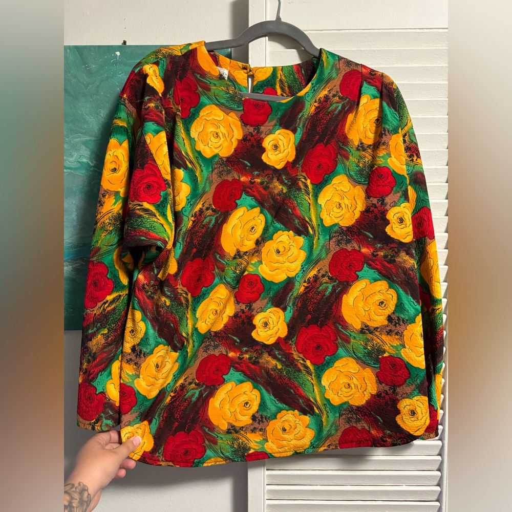 Bo Bo Co Plus Size Floral Vintage Blouse